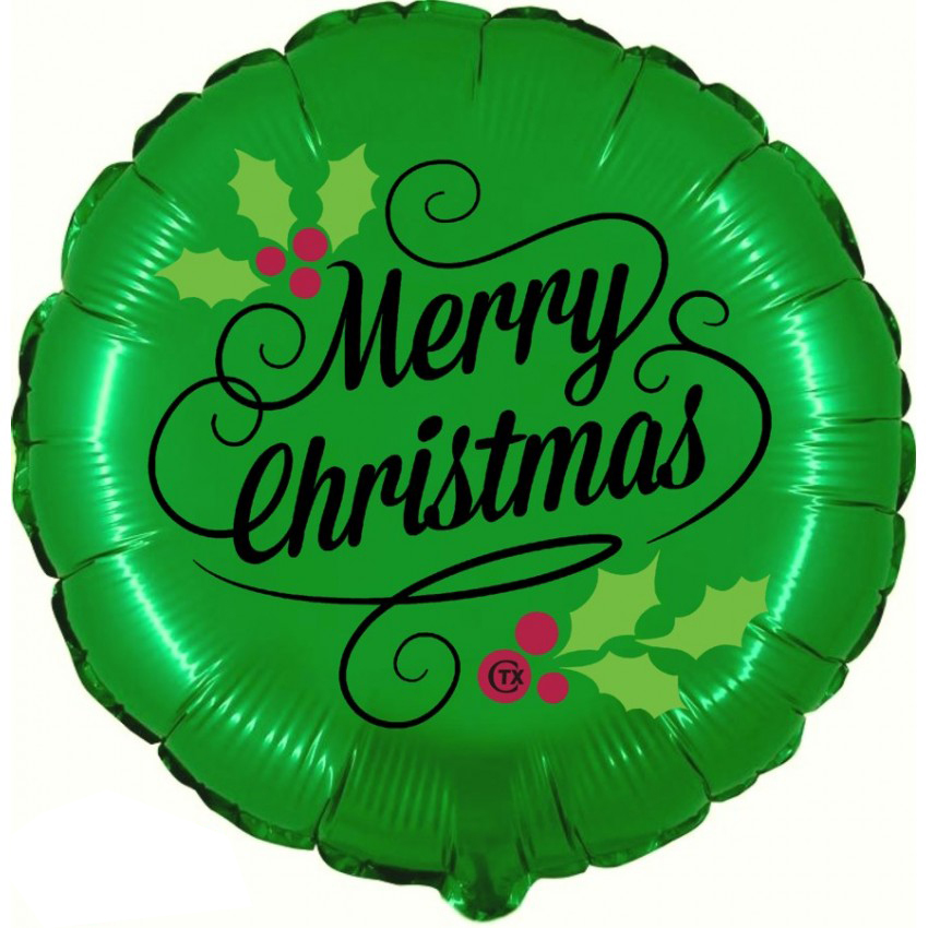 Palloncini Mylar CTX+ - Christmas Holly (18”)